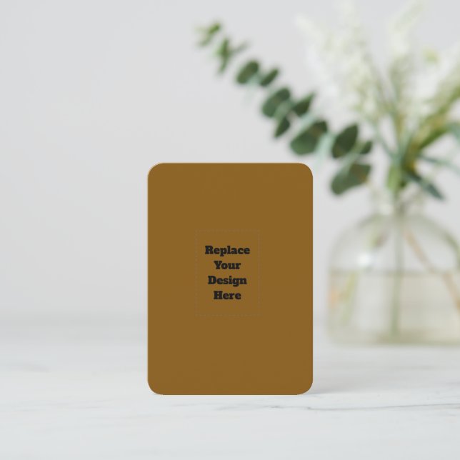 Create Your Own Brown Appointment Card (Standing Front)
