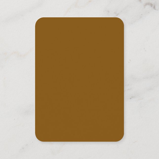 Create Your Own Brown Business Card (Back)