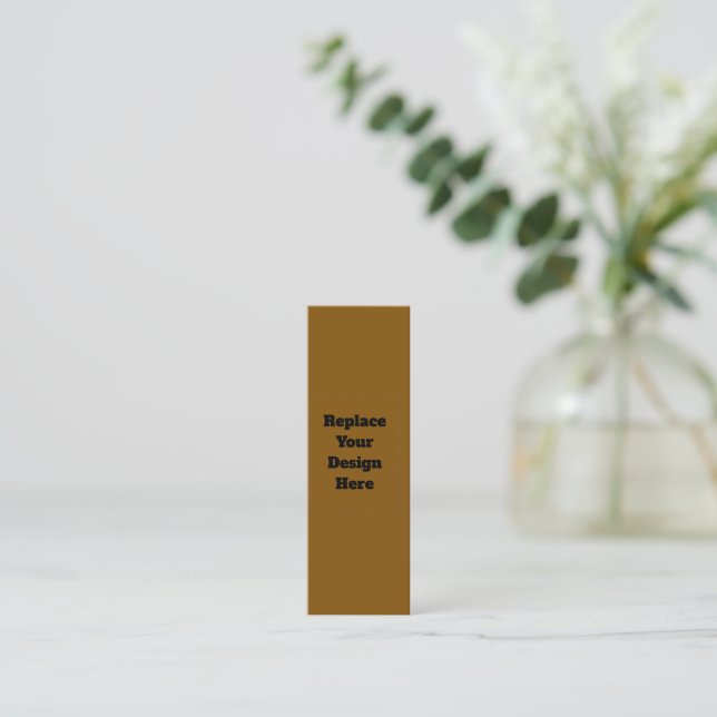 Create Your Own Brown Calling Card (Standing Front)