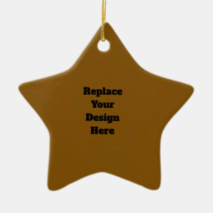 Create Your Own Brown Ceramic Ornament