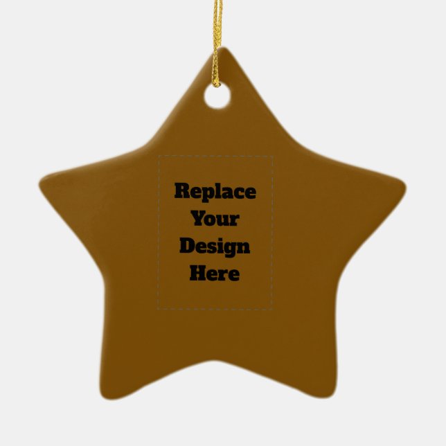 Create Your Own Brown Ceramic Ornament (Front)