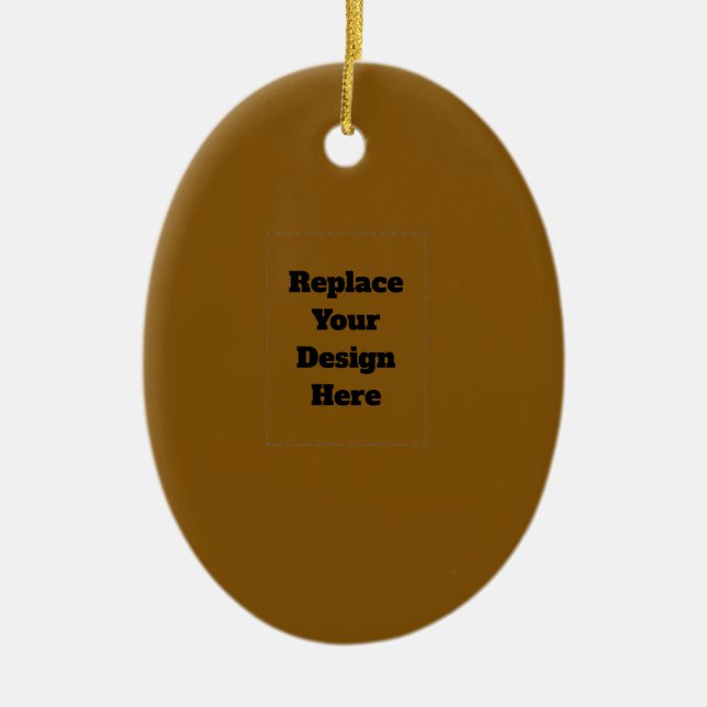 Create Your Own Brown Ceramic Ornament (Front)
