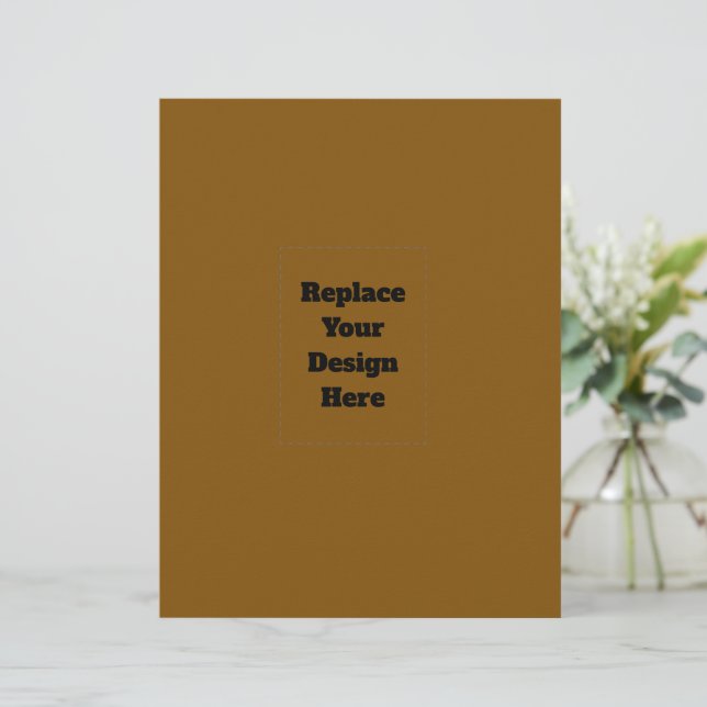 Create Your Own Brown Custom Letterhead (Standing Front)
