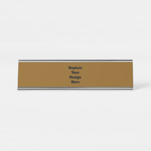 Create Your Own Brown Desk Name Plate