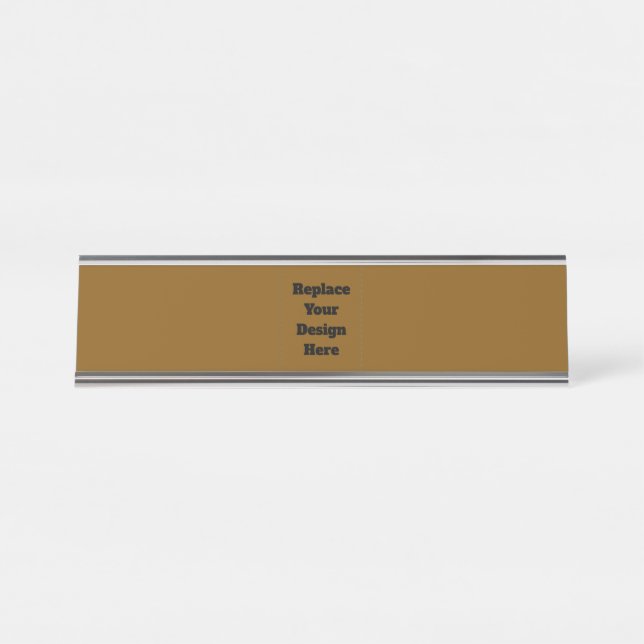 Create Your Own Brown Desk Name Plate (Front)