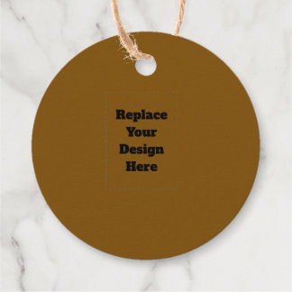 Create Your Own Brown Favour Tags