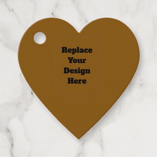 Create Your Own Brown Favour Tags (Front)