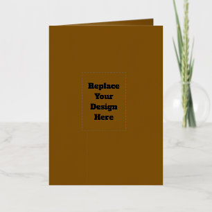 Create Your Own Brown Foil Holiday Card