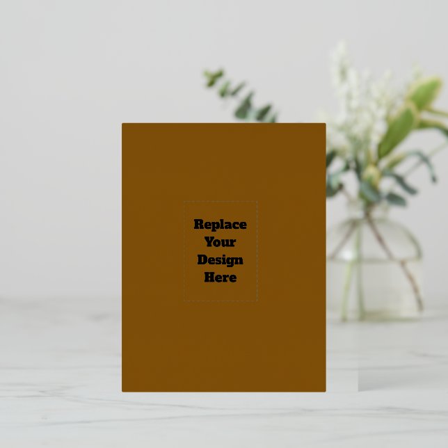 Create Your Own Brown Foil Holiday Postcard (Standing Front)