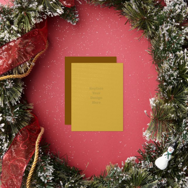 Create Your Own Brown Foil Invitation Postcard (Insitu)
