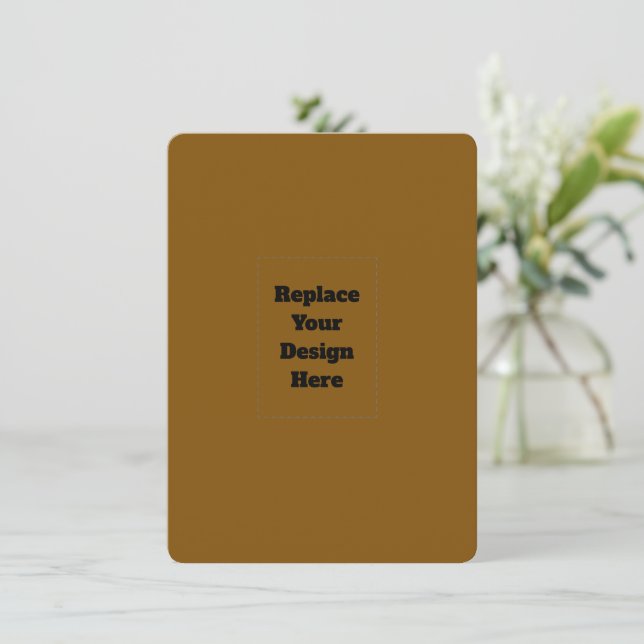 Create Your Own Brown Holiday Card (Standing Front)