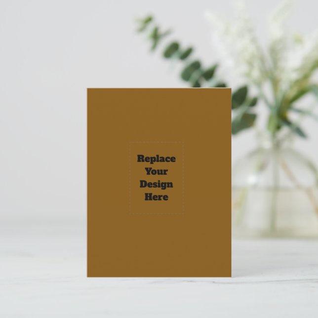 Create Your Own Brown Holiday Postcard (Standing Front)