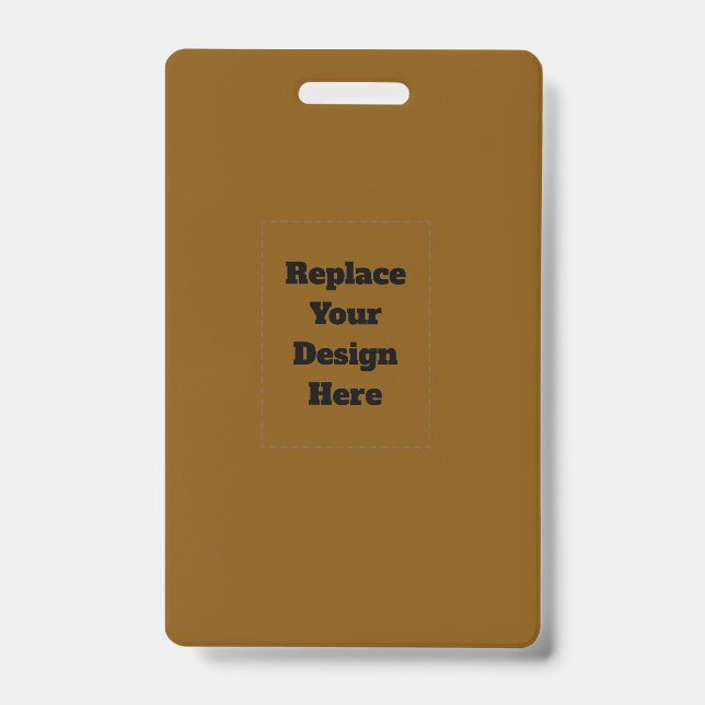 Create Your Own Brown ID Badge (Front)