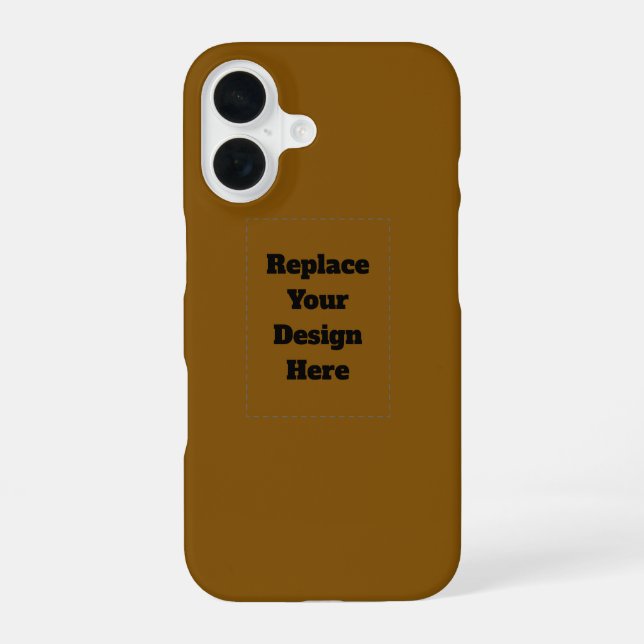 Create Your Own Brown iPhone 16 Case (Back)
