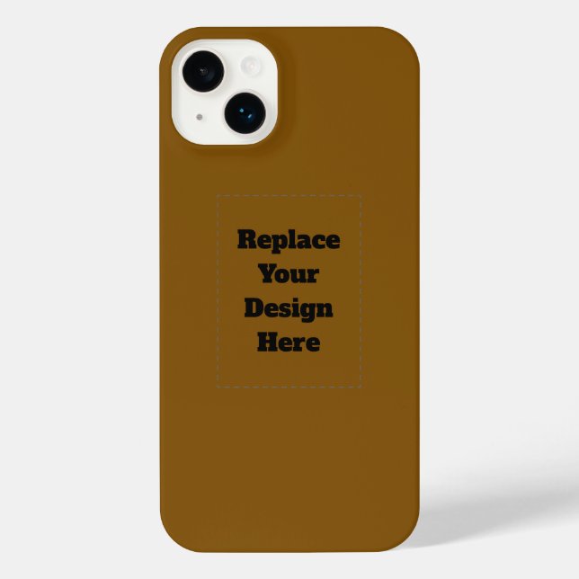 Create Your Own Brown iPhone Case (Back)