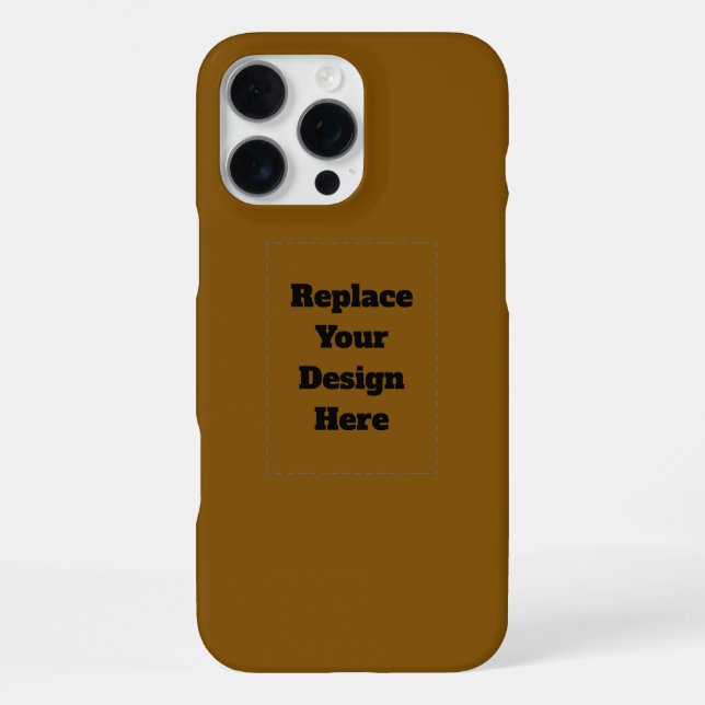 Create Your Own Brown iPhone Case (Back)