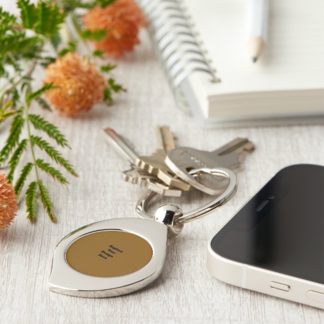 Create Your Own Brown Key Ring (Side)