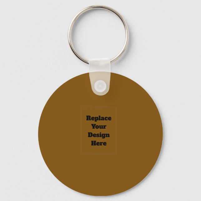 Create Your Own Brown Key Ring (Front)