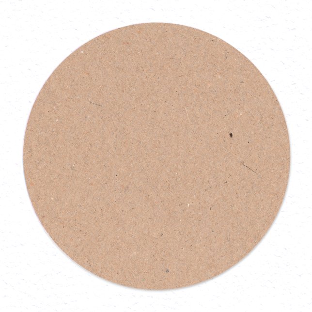 Create Your Own Brown Kraft Paper Print Classic Round Sticker (Creator Uploaded)