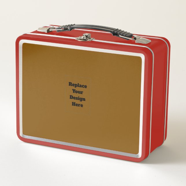 Create Your Own Brown Metal Lunch Box (Front)