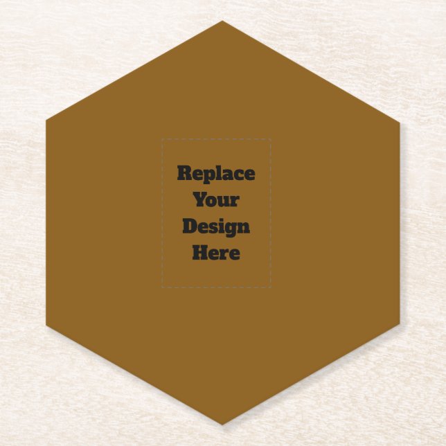 Create Your Own Brown Paper Coaster (Front)