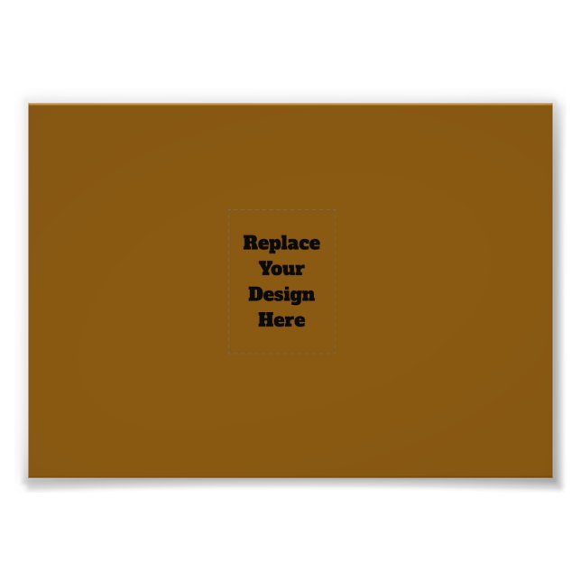 Create Your Own Brown Photo Print (Front)