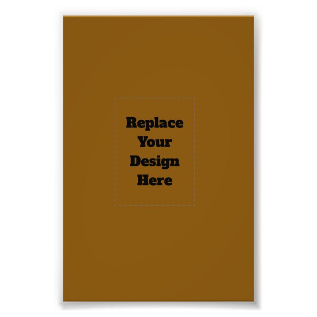 Create Your Own Brown Photo Print (Front)