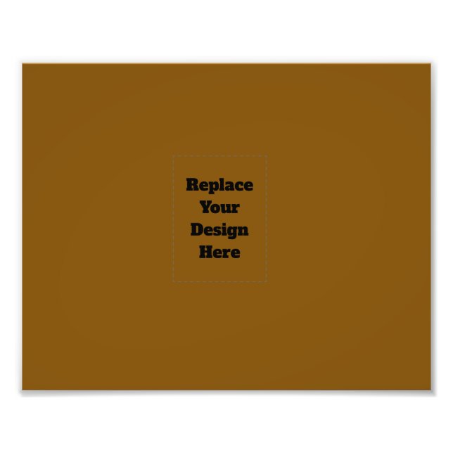 Create Your Own Brown Photo Print (Front)