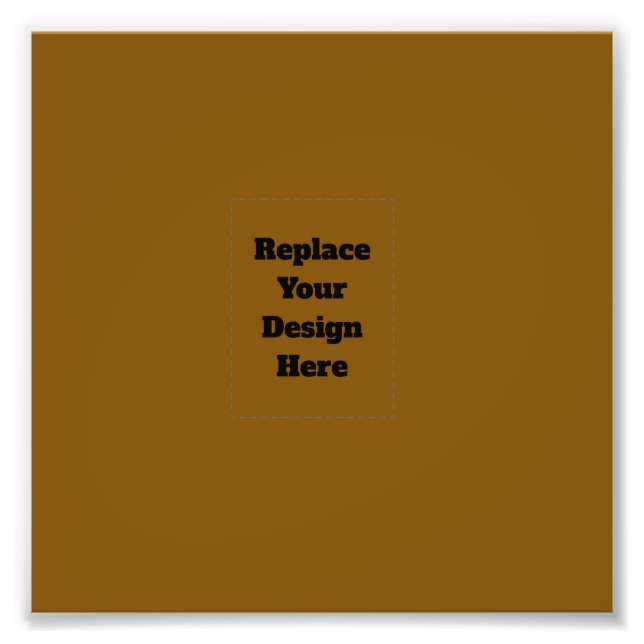 Create Your Own Brown Photo Print (Front)