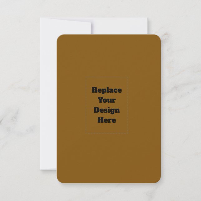 Create Your Own Brown RSVP Card (Front)