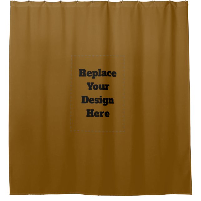 Create Your Own Brown Shower Curtain (Front)