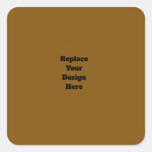 Create Your Own Brown Square Sticker
