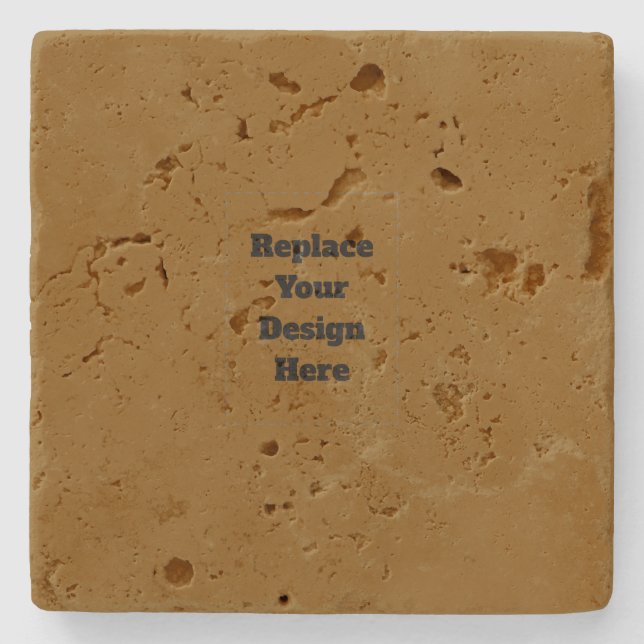 Create Your Own Brown Stone Coaster (Front)