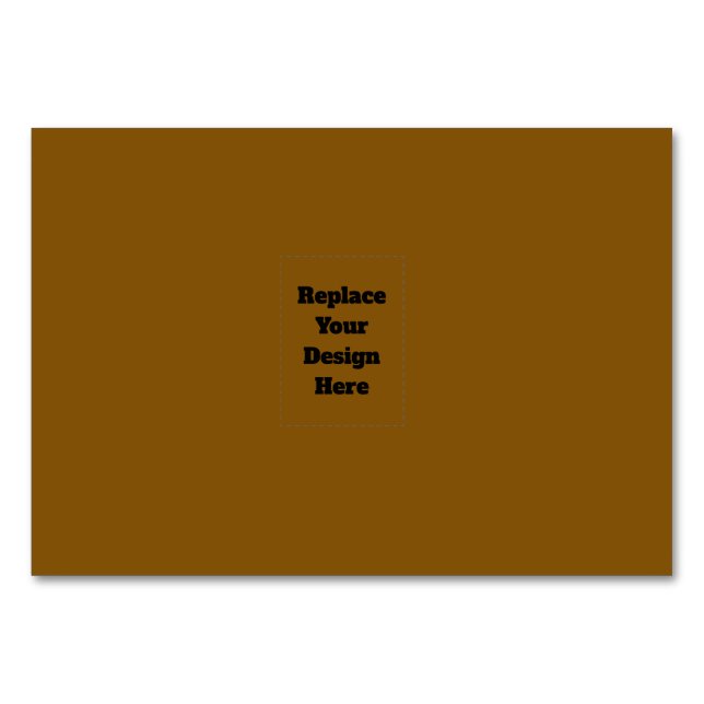 Create Your Own Brown Table Number (Front)