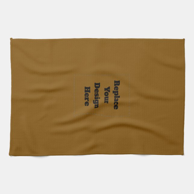 Create Your Own Brown Tea Towel (Horizontal)