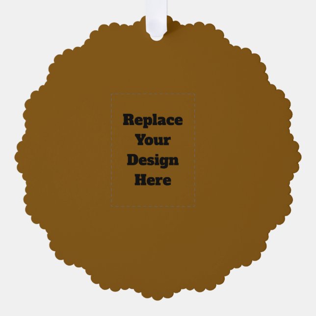 Create Your Own Brown Tree Decoration Card (Front)