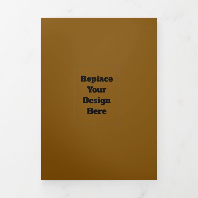 Create Your Own Brown Tri-Fold Announcement (Cover)