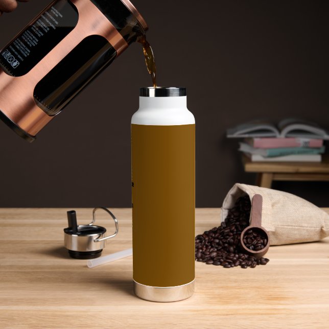 Create Your Own Brown Water Bottle (Coffee)