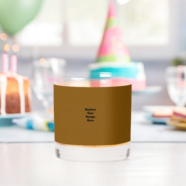 Create Your Own Brown Whiskey Glass (Insitu (Birthday))