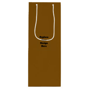 Create Your Own Brown Wine Gift Bag