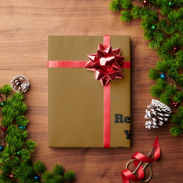Create Your Own Brown Wrapping Paper (Holiday Gift)