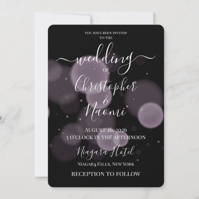Create Your Own Bubbles on Black Invitation (Front)