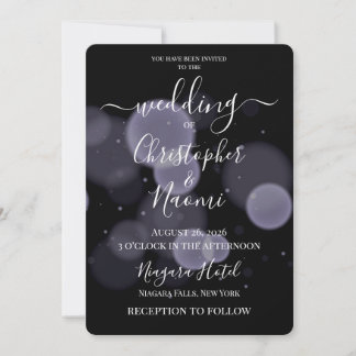 Create Your Own Bubbles on Black Invitation