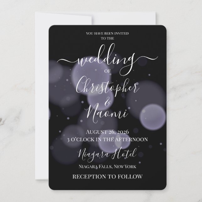 Create Your Own Bubbles on Black Invitation (Front)