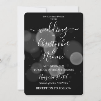 Create Your Own Bubbles on Black Invitation
