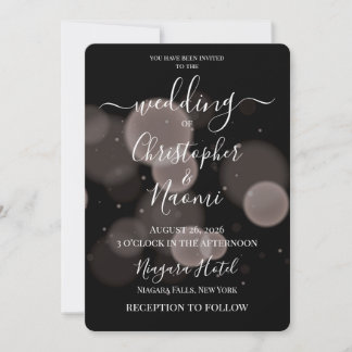 Create Your Own Bubbles on Black Invitation