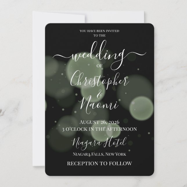 Create Your Own Bubbles on Black Invitation (Front)