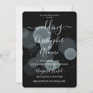 Create Your Own Bubbles on Black Invitation