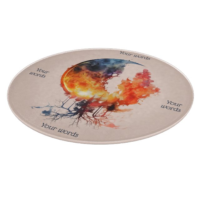 Create Your Own Burning Moon Tree Cutting Board (Corner)