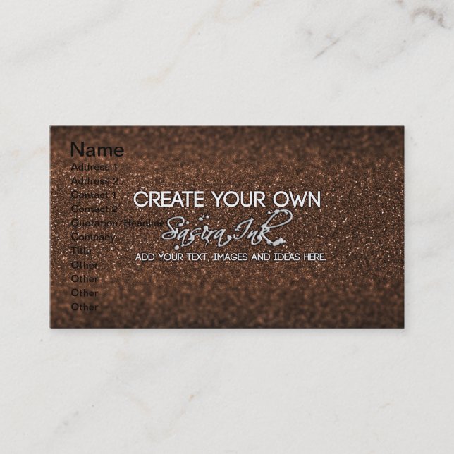 Create Your Own Business Card (Front)